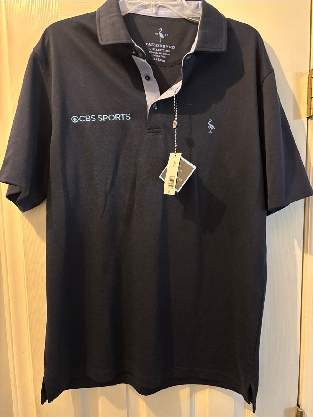 NWT Tailorbyrd Men's Polo with CBS Sports Logo